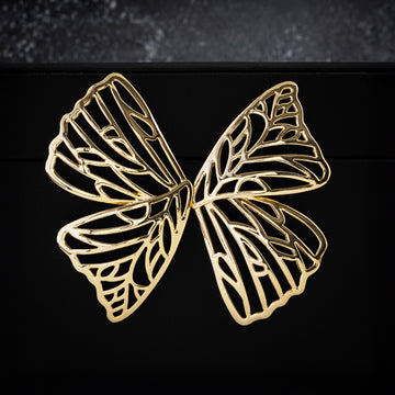 Golden Wings - Butterfly Stud Earrings