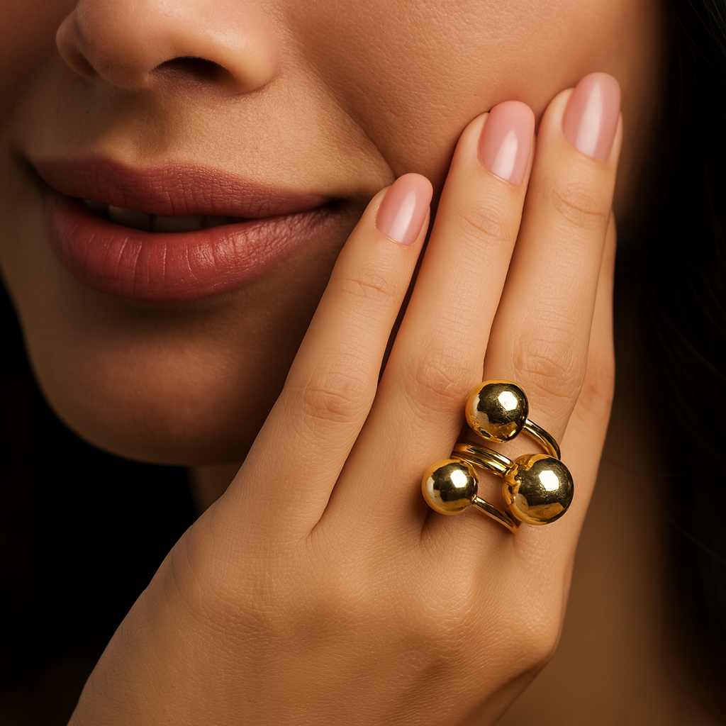 Golden Orbit - Open Spiral Ring