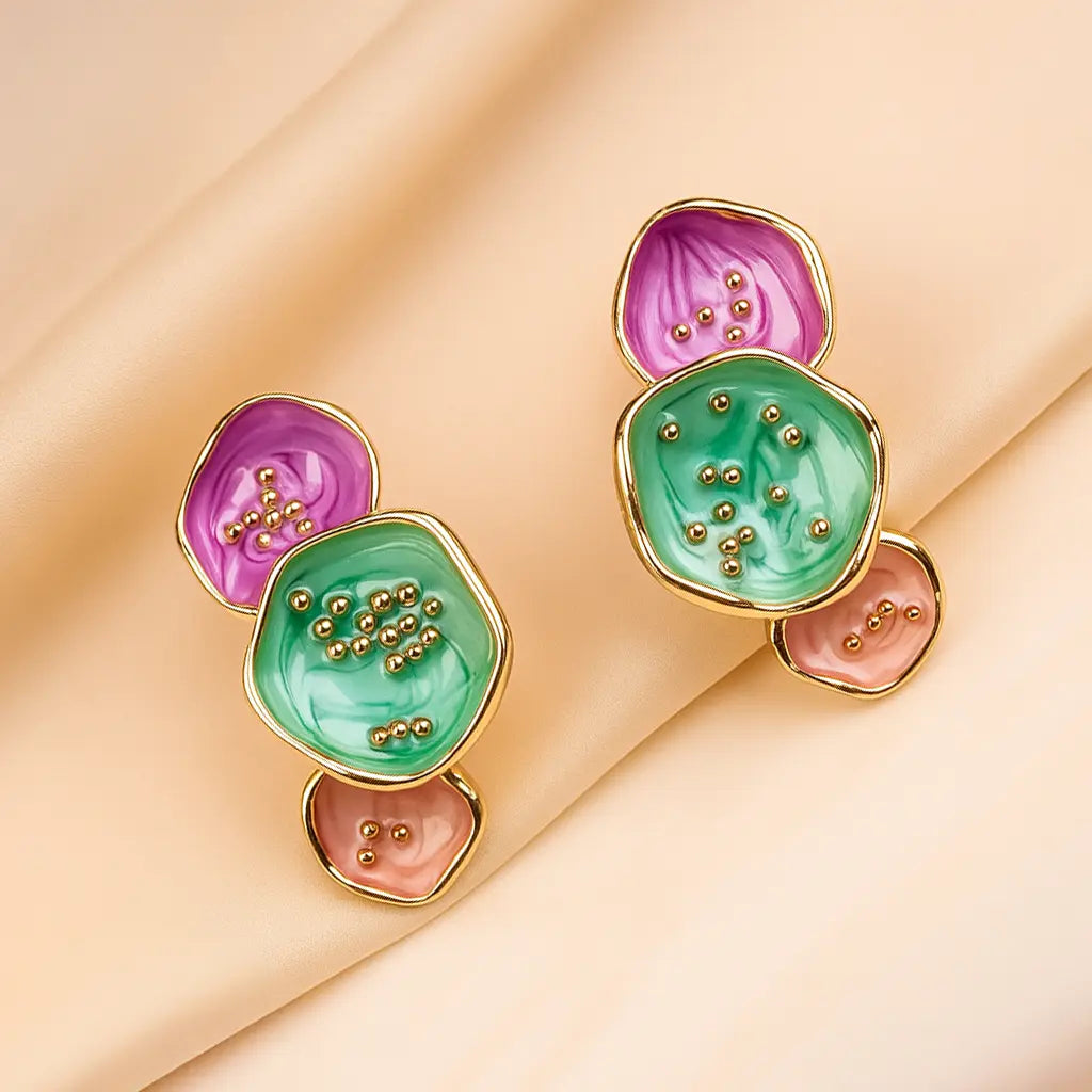 Pastel Multicolor Drop Earrings