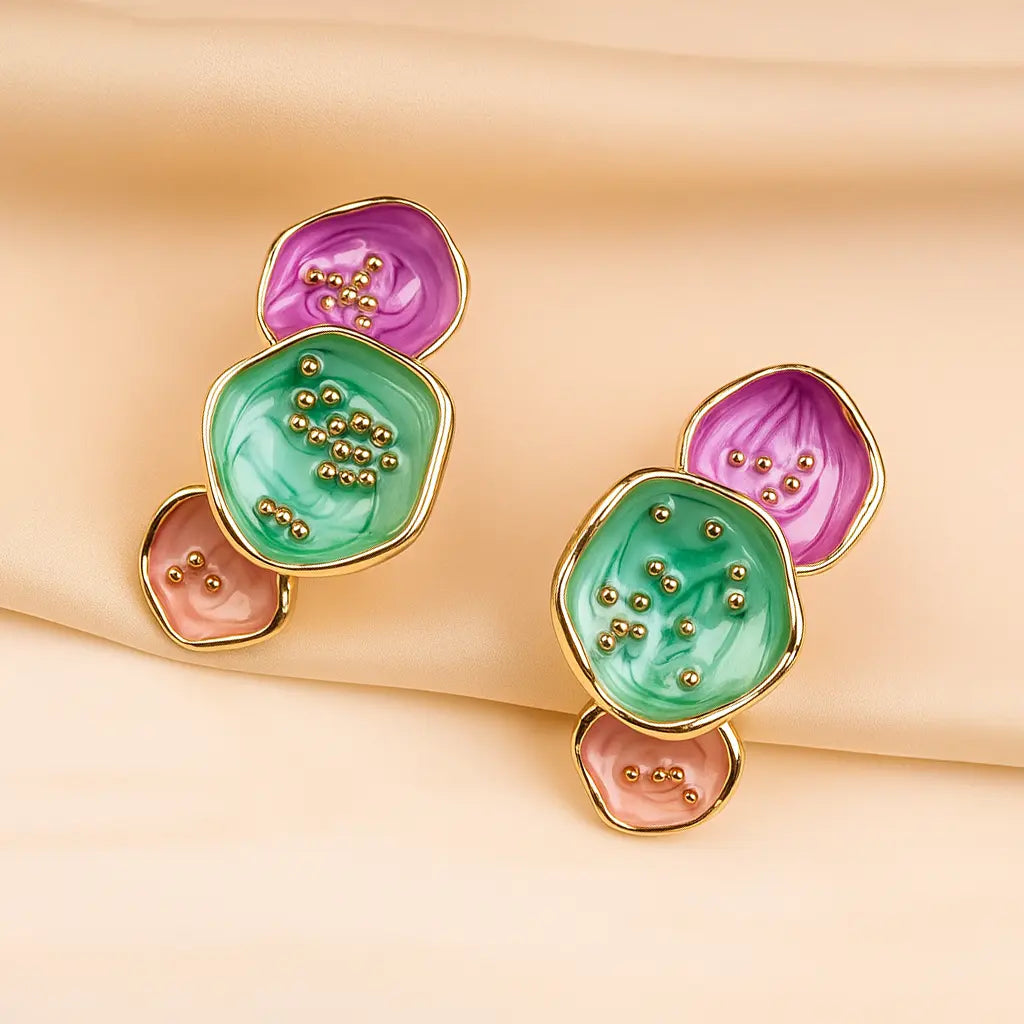 Pastel Multicolor Drop Earrings