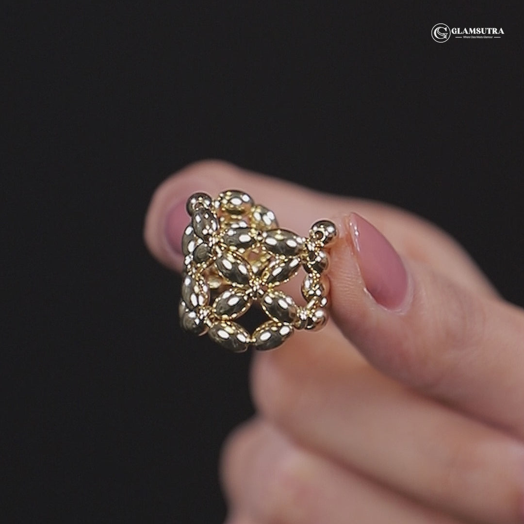Blooming Links - Statement Open Ring