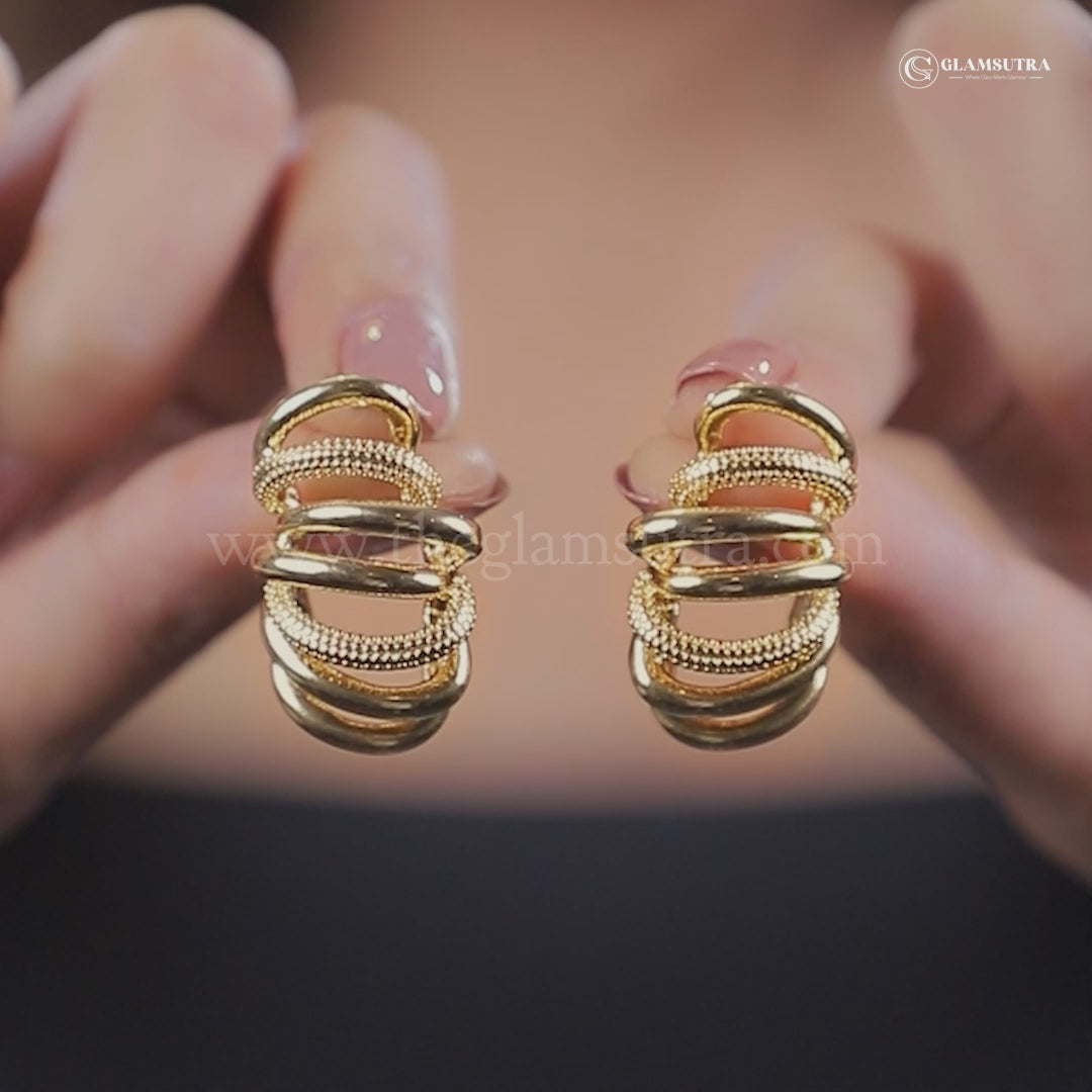Shine & Swirl Drop Earrings