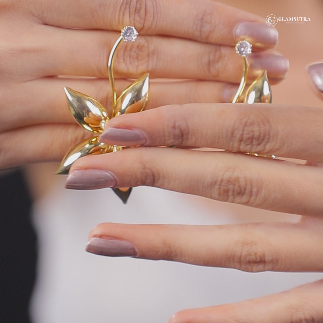 Daisy's Pearls - Gold Drop Earrings