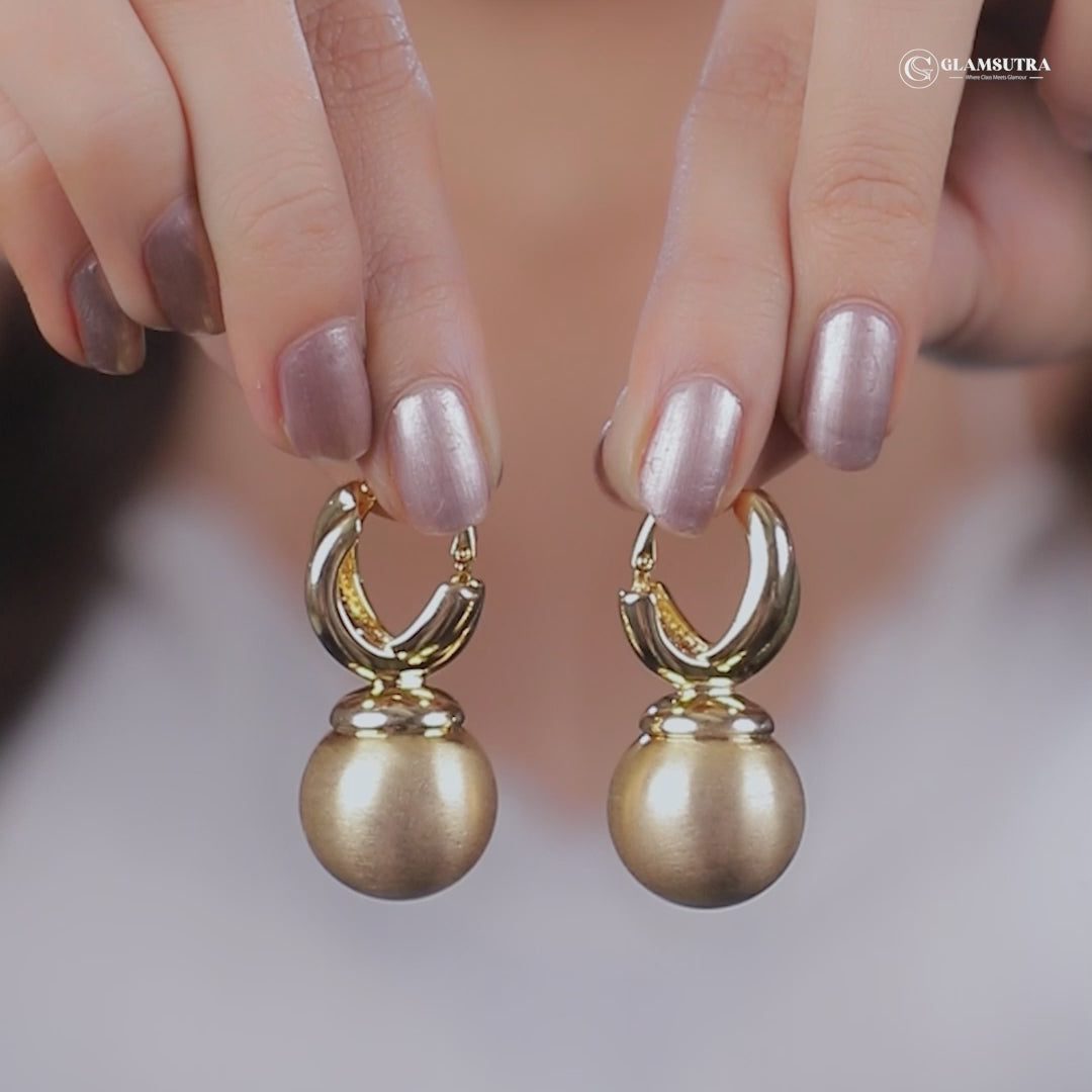 Gold Pop Drop Earrings