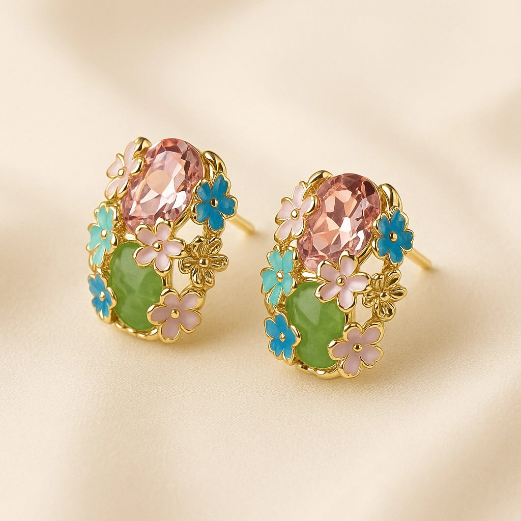 Pink Pastel Bloom Studs
