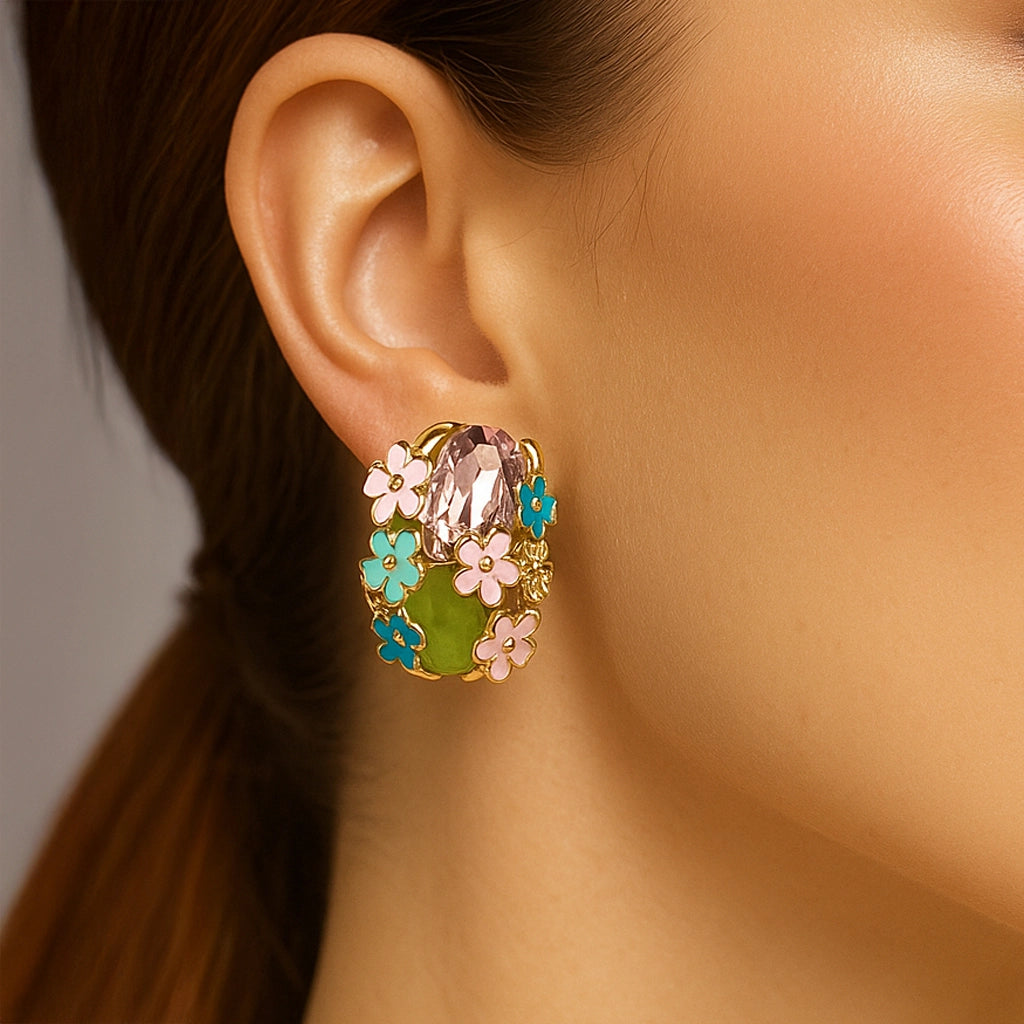 Pink Pastel Bloom Studs