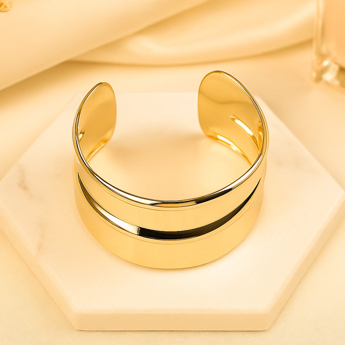 Golden Gloss Cuff Bracelet