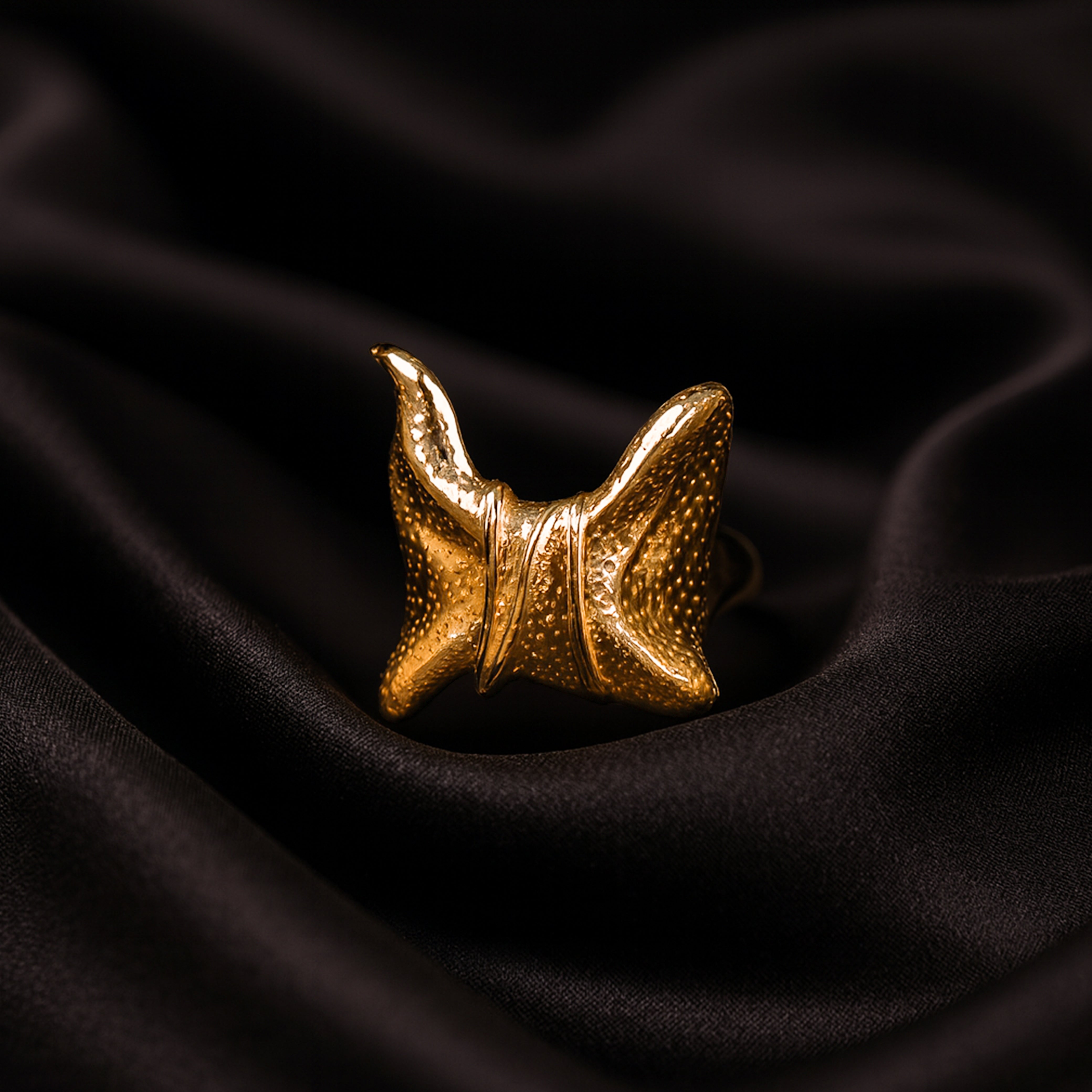 Golden Bow - Statement Ring