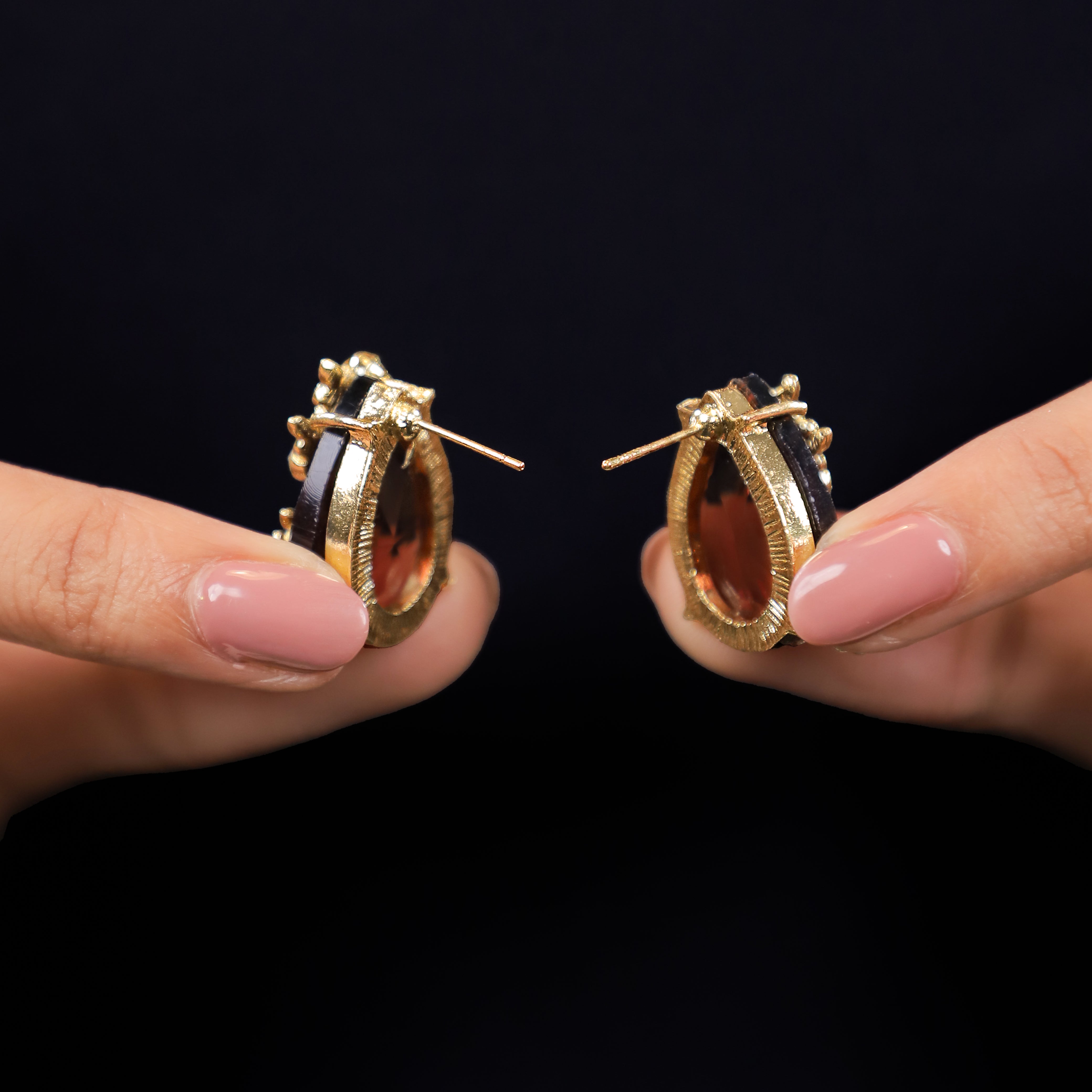 Wine Teardrop Earrings