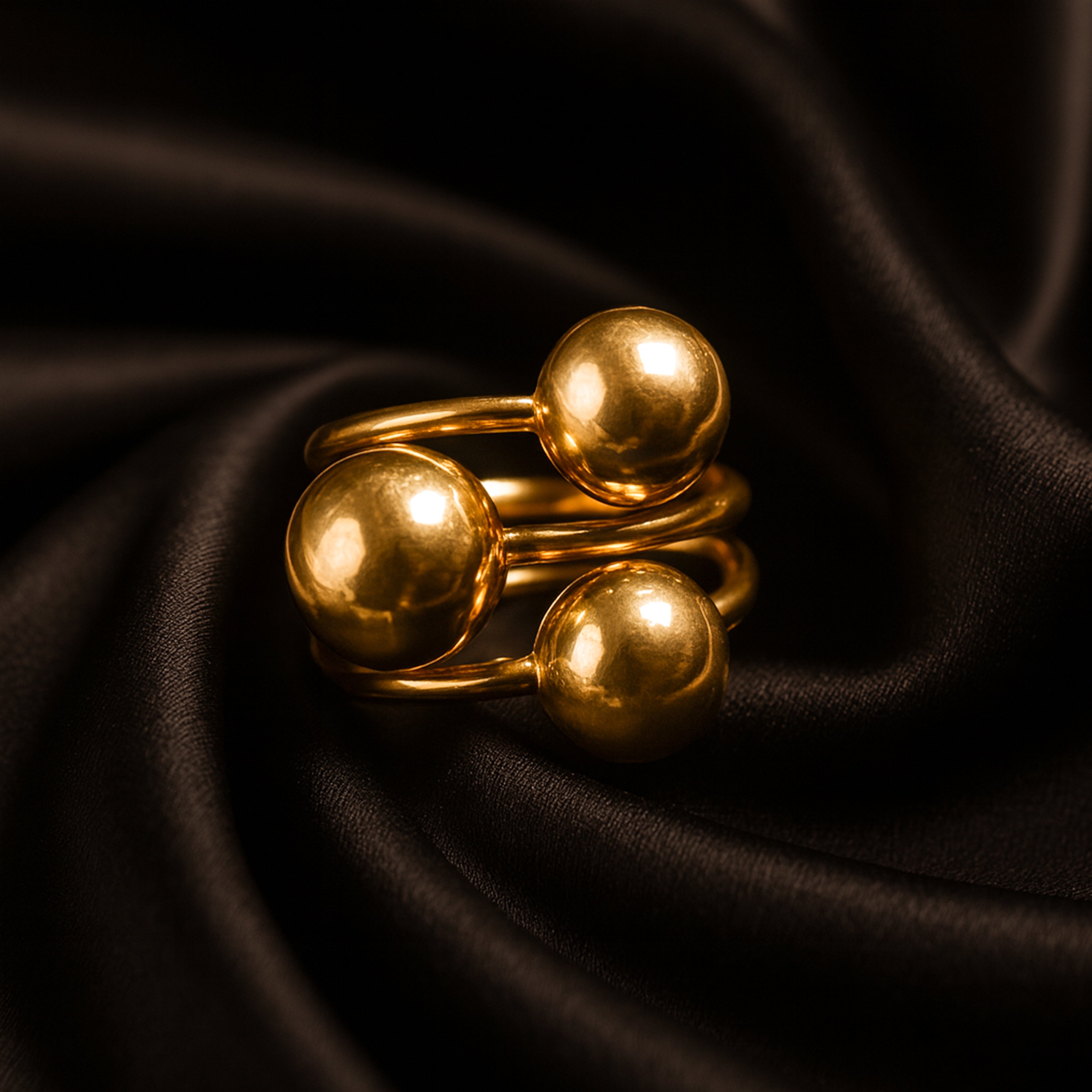 Golden Orbit - Open Spiral Ring