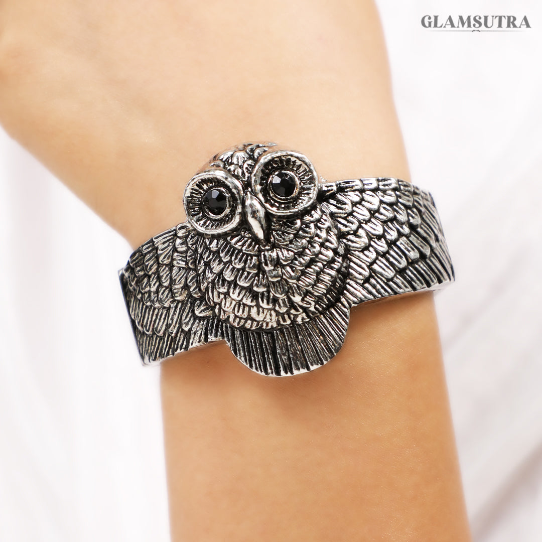 Owl Cuff Bracelet  Theglamsutra