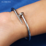 Load image into Gallery viewer, Gothic Silver Nail Bracelet
