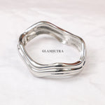 Load image into Gallery viewer, Silver Waves Cuff Bracelet