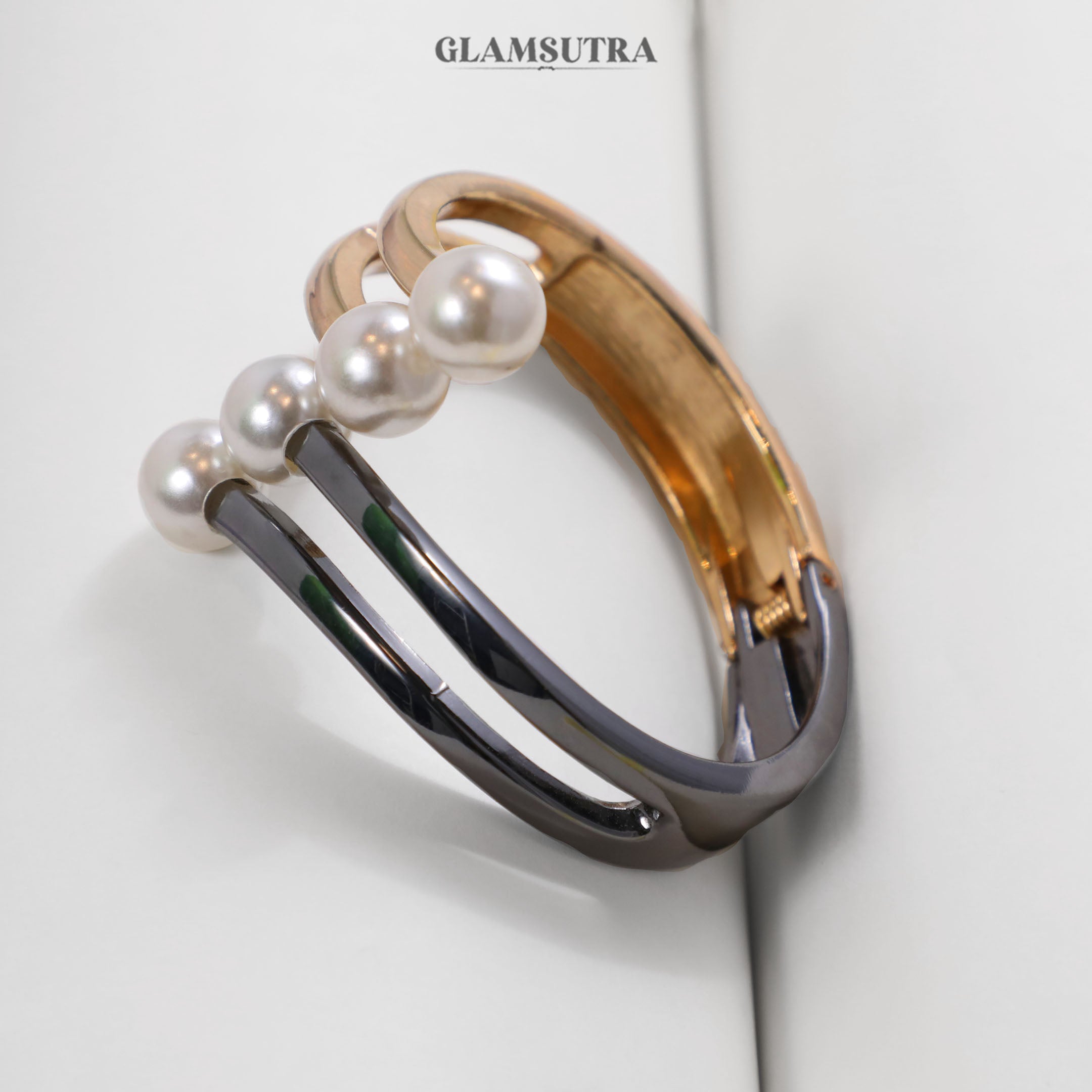 Dual Tone Pearl Bracelet