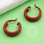Load image into Gallery viewer, Matte Round Hoop Earrings